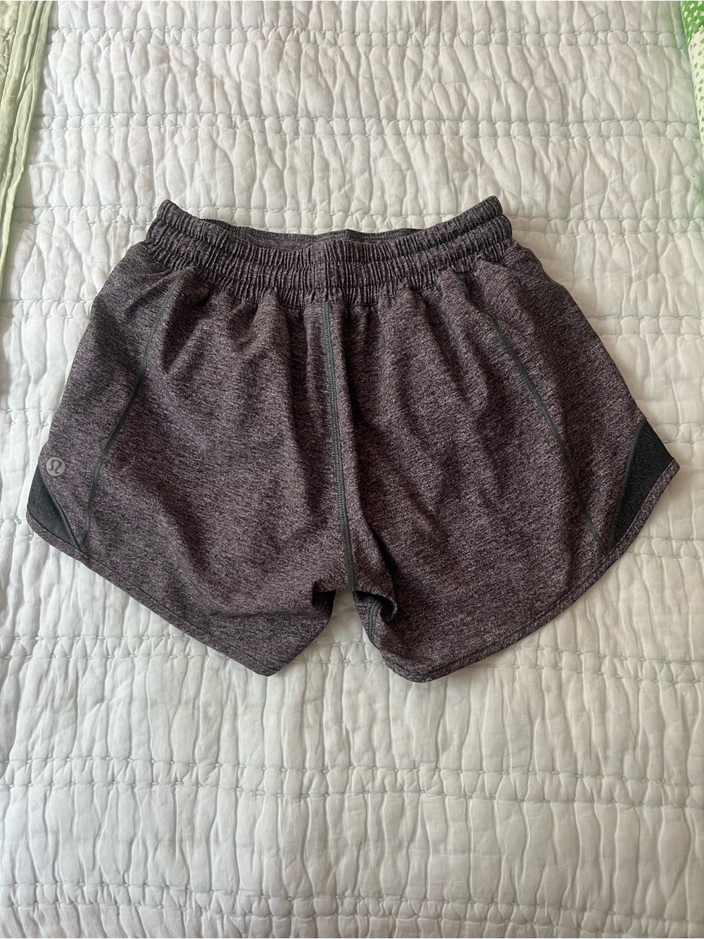 lululemon athletica Women’s Heathered Charcoal Athletic Shorts